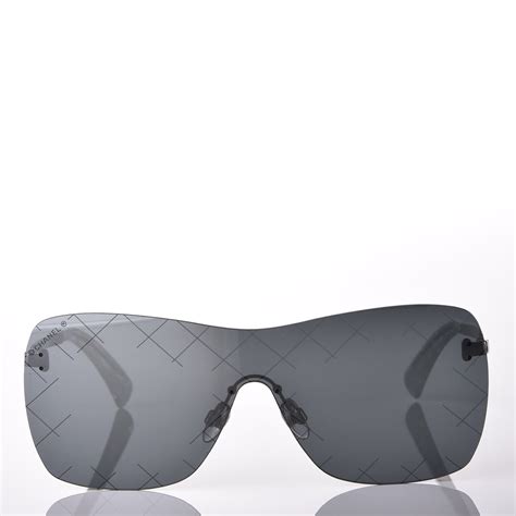 chanel 4215 sunglasses|CHANEL Shield Runway Sunglasses 4215 Silver Blue Mirror .